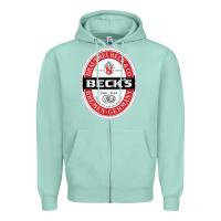 Seafoam Beck’s-Dark Zipper Hoodie - SnappyArt