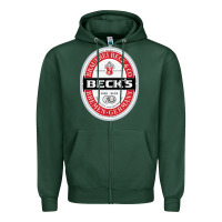 Sports Green Beck’s-Dark Zipper Hoodie - SnappyArt