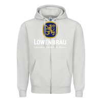 Dove Grey lowenbrau Zipper Hoodie - SnappyArt