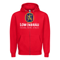 Red lowenbrau Zipper Hoodie - SnappyArt