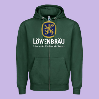 Lowenbrau Zipper Hoodie Designed By Snappyart