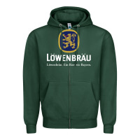 Sports Green lowenbrau Zipper Hoodie - SnappyArt