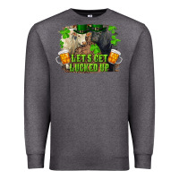 Charcoal Heather let's get lucked up charolais and black angus bull Premium Sweatshirt - RanaPortraitStore