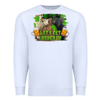 White let's get lucked up charolais and black angus bull Premium Sweatshirt - RanaPortraitStore