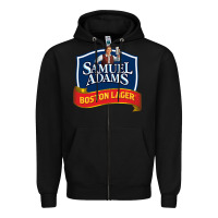 Black samuel adams Zipper Hoodie - SnappyArt