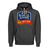 Charcoal Heather samuel adams Zipper Hoodie - SnappyArt