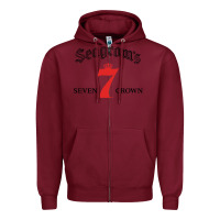 Burgundy Seagrams 7 Bk 1.png Zipper Hoodie - SnappyArt