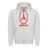 Dove Grey amg Zipper Hoodie - SnappyArt