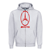 Heather Grey amg Zipper Hoodie - SnappyArt