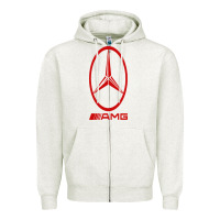 Oatmeal Heather amg Zipper Hoodie - SnappyArt
