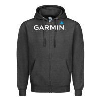 Charcoal Heather Official Garmin Original Merchandise Zipper Hoodie - SnappyArt