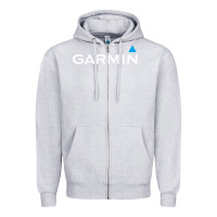 Heather Grey Official Garmin Original Merchandise Zipper Hoodie - SnappyArt