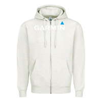 Oatmeal Heather Official Garmin Original Merchandise Zipper Hoodie - SnappyArt
