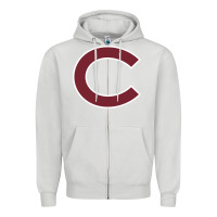 Dove Grey colgate vintage Zipper Hoodie - SnappyArt