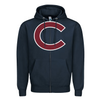 Navy colgate vintage Zipper Hoodie - SnappyArt