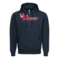Navy cool,marist,red,foxes Zipper Hoodie - SnappyArt