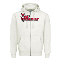 Oatmeal Heather cool,marist,red,foxes Zipper Hoodie - SnappyArt