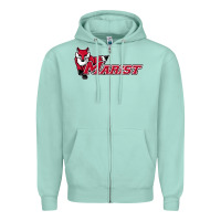 Seafoam cool,marist,red,foxes Zipper Hoodie - SnappyArt