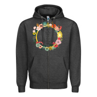 Charcoal Heather Keeper of the Lost Cities Characters Flowers Zipper Hoodie - SnappyArt