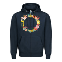 Navy Keeper of the Lost Cities Characters Flowers Zipper Hoodie - SnappyArt