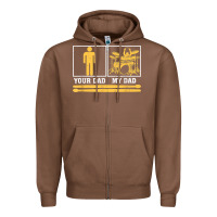 Chestnut mens my dad is a drummer your dad not drum player father's day t shirt Zipper Hoodie - SnappyArt
