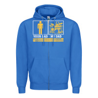 True Royal mens my dad is a drummer your dad not drum player father's day t shirt Zipper Hoodie - SnappyArt