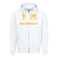 White mens my dad is a drummer your dad not drum player father's day t shirt Zipper Hoodie - SnappyArt