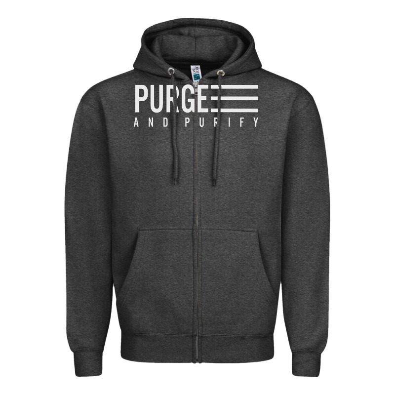 Purge And Purify Graphic Zipper Hoodie by SnappyArt | Teevron