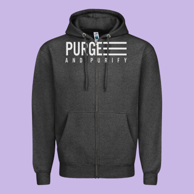Purge And Purify Graphic Zipper Hoodie Designed By Snappyart