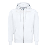 White Purge And Purify Graphic Zipper Hoodie - SnappyArt