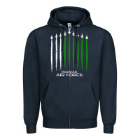 Navy pakistan air force shirt   pakistani flag men women kids t shirt Zipper Hoodie - SnappyArt