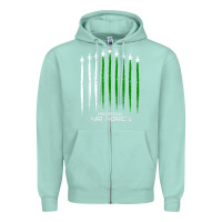 Seafoam pakistan air force shirt   pakistani flag men women kids t shirt Zipper Hoodie - SnappyArt