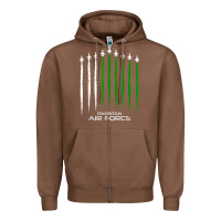 Chestnut pakistan air force shirt   pakistani flag men women kids t shirt Zipper Hoodie - SnappyArt