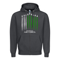 Smoke pakistan air force shirt   pakistani flag men women kids t shirt Zipper Hoodie - SnappyArt