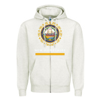 Oatmeal Heather new hampshire state flag new Zipper Hoodie - SnappyArt