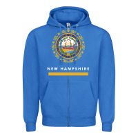 True Royal new hampshire state flag new Zipper Hoodie - SnappyArt