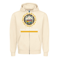 Sandshell new hampshire state flag new Zipper Hoodie - SnappyArt