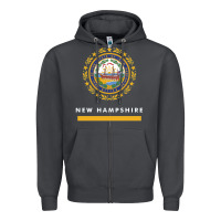 Smoke new hampshire state flag new Zipper Hoodie - SnappyArt