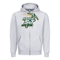 Heather Grey Missouri S&T Miners Zipper Hoodie - SnappyArt