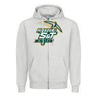 Dove Grey Missouri S&T Miners Zipper Hoodie - SnappyArt