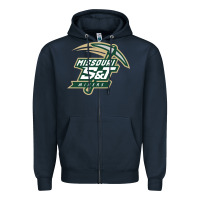 Navy Missouri S&T Miners Zipper Hoodie - SnappyArt