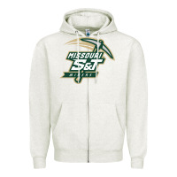 Oatmeal Heather Missouri S&T Miners Zipper Hoodie - SnappyArt