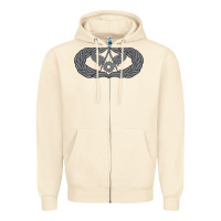 Sandshell Air Force Civil Engineer Badge Zipper Hoodie - SnappyArt