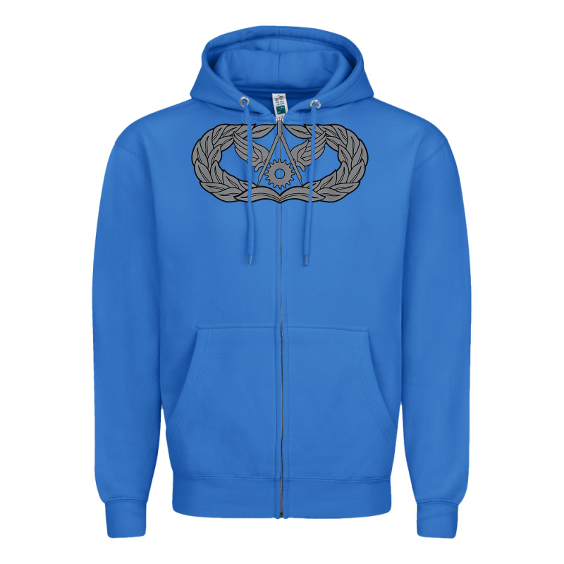 Air Force Civil Engineer Badge Zipper Hoodie by SnappyArt | Teevron