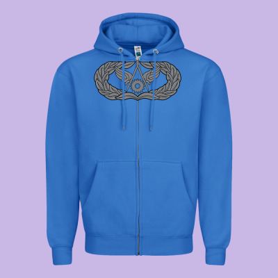 Air Force Civil Engineer Badge Zipper Hoodie Designed By Snappyart