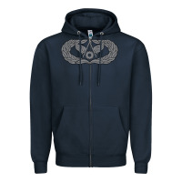 Navy Air Force Civil Engineer Badge Zipper Hoodie - SnappyArt