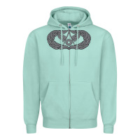 Seafoam Air Force Civil Engineer Badge Zipper Hoodie - SnappyArt