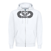 White Air Force Civil Engineer Badge Zipper Hoodie - SnappyArt