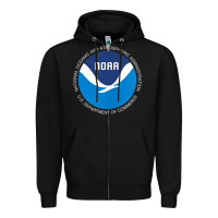 Black noaa national oceanic and atmospheric administrati Zipper Hoodie - SnappyArt