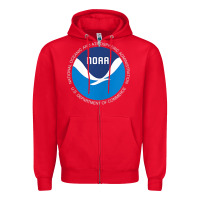 Red noaa national oceanic and atmospheric administrati Zipper Hoodie - SnappyArt